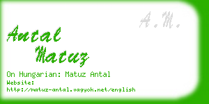 antal matuz business card